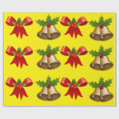 Weihnachtsglocken und -band geschenkpapier (Flach)