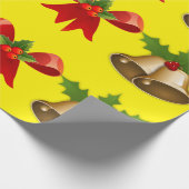 Weihnachtsglocken und -band geschenkpapier (Ecke)