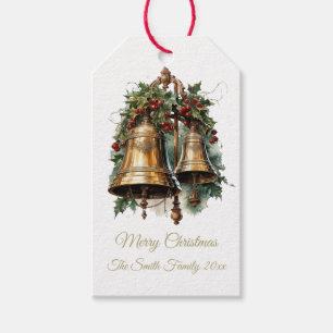 Weihnachtsglocken und Holgeschenktafel Geschenkanhänger