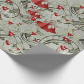 Weihnachtsglocken und Holly Geschenkpapier (Ecke)