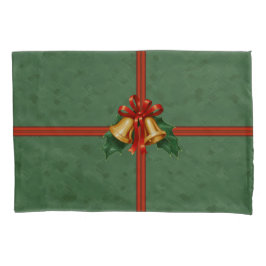 Weihnachtsglocken und Holly Verlasse grün Kissenbezug