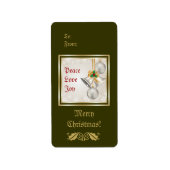 Weihnachtsglocken und -schmuck adressaufkleber (Vorne)