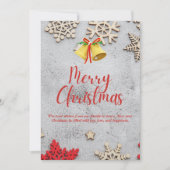Weihnachtsglocken und Snowflake Card Design Einladung (Vorderseite)