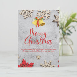 Weihnachtsglocken und Snowflake Card Design Einladung