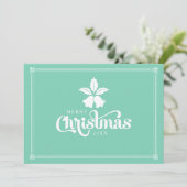Weihnachtsglocken und Textdesign Feiertagskarte (Stehend Vorderseite)