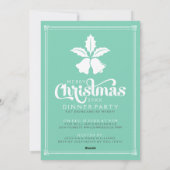 Weihnachtsglocken und Textdesign Feiertagskarte (Rückseite)