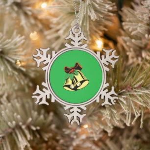 Weihnachtsglocken Zinn Schneeglöckchen Schneeflocken Zinn-Ornament