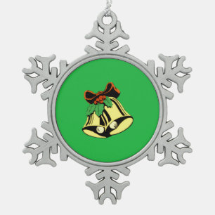 Weihnachtsglocken Zinn Schneeglöckchen  Schneeflocken Zinn-Ornament