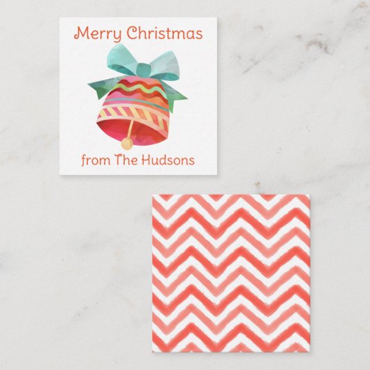 Weihnachtsglockenkarte Mitteilungskarte (Vorne/Hinten)