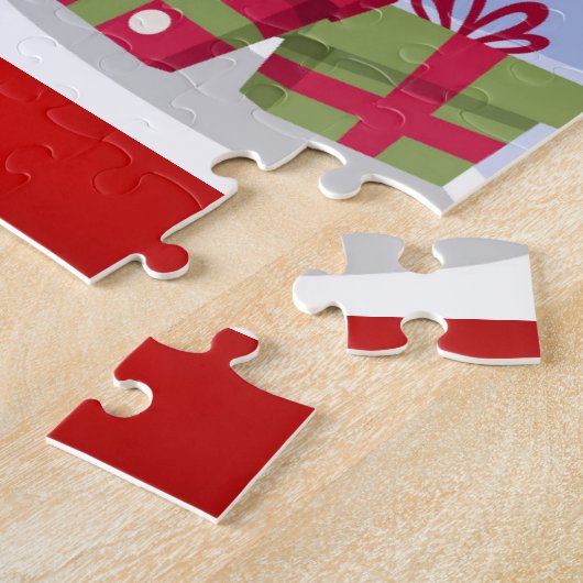 Weihnachtsglücklicher Bär Puzzle (Seite)