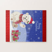 Weihnachtsglücklicher Bär Puzzle (Horizontal)