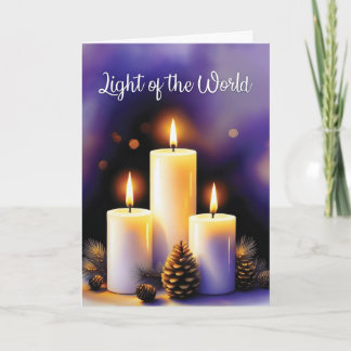 Weihnachtsglückwunschkarte 'Licht der Welt' Feiertagskarte