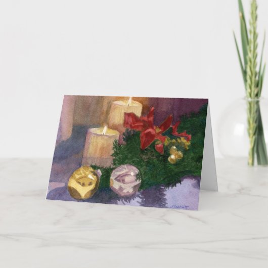 Weihnachtsglühen Feiertagskarte (Vorderseite)