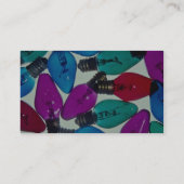 Weihnachtsglühlampen in den verschiedenen Farben Visitenkarte (Rückseite)