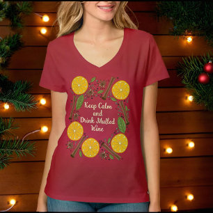 Weihnachtsglühwein würziger Rotwein T-Shirt