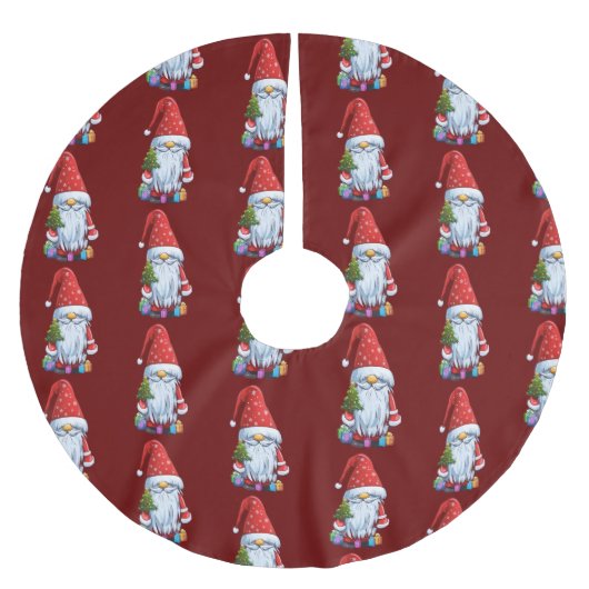 Weihnachtsgnock Gonk in festlicher Ausführung Polyester Weihnachtsbaumdecke (Vorderseite)