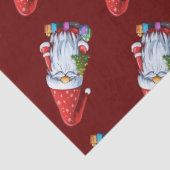 Weihnachtsgnock Gonk in festlicher Ausführung Seidenpapier (Detail)