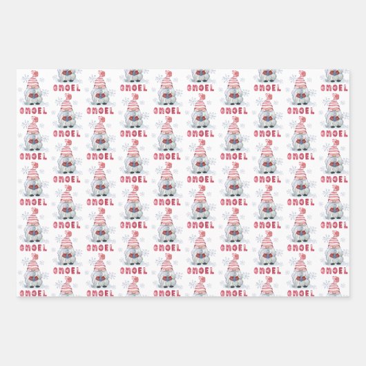 Weihnachtsgnoel Winter Snowflake Wrapping P Geschenkpapier Set (Vorderseite 2)