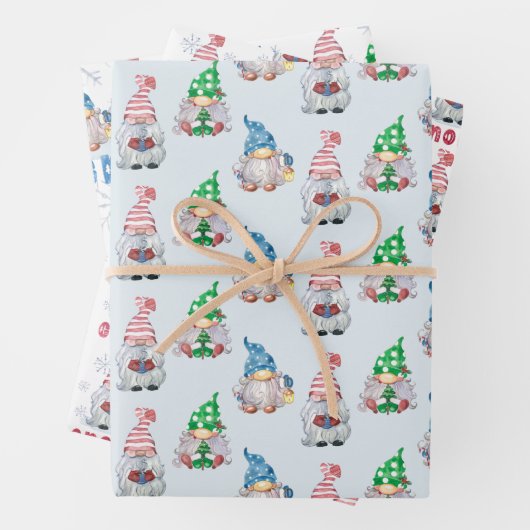 Weihnachtsgnoel Winter Snowflake Wrapping P Geschenkpapier Set (Beispiel)