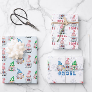 Weihnachtsgnoel Winter Snowflake Wrapping P Geschenkpapier Set