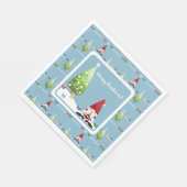 Weihnachtsgnom aus Papierplatte Serviette (Ecke)