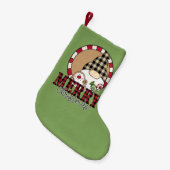 Weihnachtsgnom froh Weihnachtsgrün Kleiner Weihnachtsstrumpf (Vorderansicht (hängend))