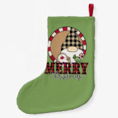 Weihnachtsgnom froh Weihnachtsgrün Kleiner Weihnachtsstrumpf (Rückseite)