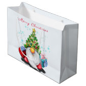Weihnachtsgnom-Geschenktasche Große Geschenktüte (Vorderseite Schrägansicht)
