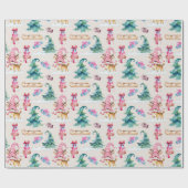 Weihnachtsgnom Hirsch Geschenkpapier (Flach)
