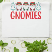 Weihnachtsgnom mit meinen Gnomies Geschirrtuch (Gefaltet)