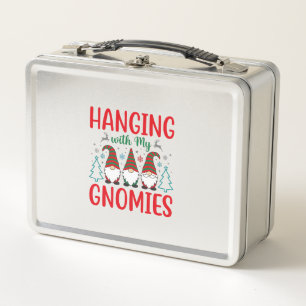 Weihnachtsgnom mit meinen Gnomies Metall Brotdose