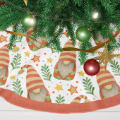 Weihnachtsgnom-Muster-Christbaum Polyester Weihnachtsbaumdecke