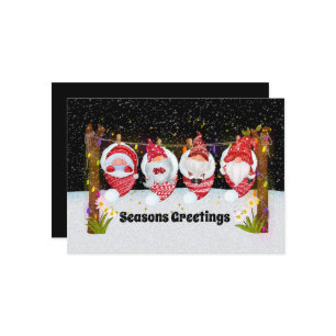 Weihnachtsgnom Snowman Holiday Card Feiertagskarte