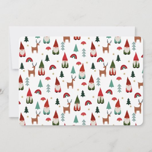 Weihnachtsgnoma Einladung (Rückseite)