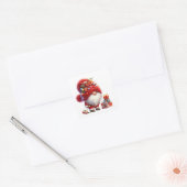 Weihnachtsgnome-Aufkleber Quadratischer Aufkleber (Umschlag)
