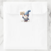 Weihnachtsgnome-Aufkleber Quadratischer Aufkleber (Tasche)