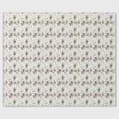 Weihnachtsgnome Bauernhof Zuhause scandi Geschenkpapier (Flach)