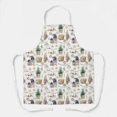 Weihnachtsgnome Bauernhof Zuhause scandi Schürze (Vorderseite)