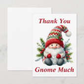 Weihnachtsgnome Dankeschön-Karte Dankeskarte (Vorne/Hinten)