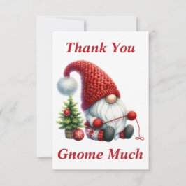 Weihnachtsgnome Dankeschön-Karte Dankeskarte
