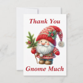 Weihnachtsgnome Dankeschön-Karte Dankeskarte
