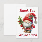 Weihnachtsgnome Dankeschön-Karte Dankeskarte (Vorne/Hinten)