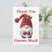 Weihnachtsgnome Dankeschön-Karte Dankeskarte (Stehend Vorderseite)