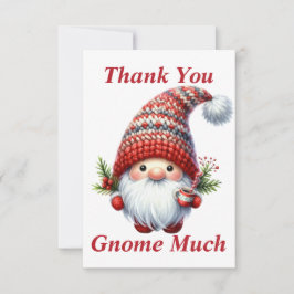 Weihnachtsgnome Dankeschön-Karte Dankeskarte