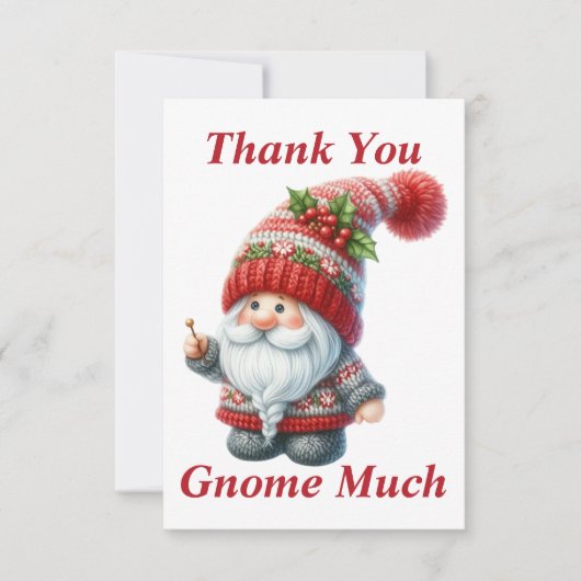 Weihnachtsgnome Dankeschön-Karte Dankeskarte (Vorderseite)