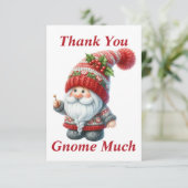 Weihnachtsgnome Dankeschön-Karte Dankeskarte (Stehend Vorderseite)