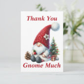Weihnachtsgnome Dankeschön-Karte Dankeskarte (Stehend Vorderseite)