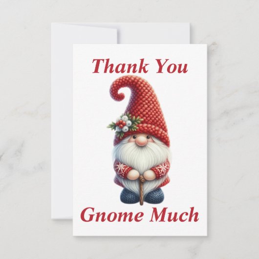Weihnachtsgnome Dankeschön-Karte Dankeskarte (Vorderseite)