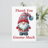 Weihnachtsgnome Dankeschön-Karte Dankeskarte (Stehend Vorderseite)