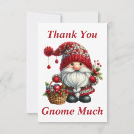 Weihnachtsgnome Dankeschön-Karte Dankeskarte